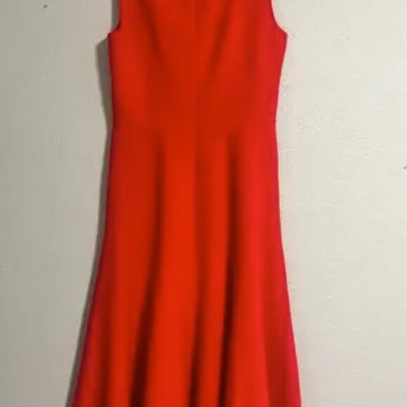 Eliza J Fit & Flare V-Neck Red Dress Size 6 - Like New! - Picture 3 of 4